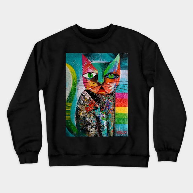 Sour Puss Crewneck Sweatshirt by karincharlotte